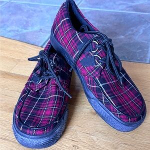 Emily the Strange Plaid Lace-Up Shoes